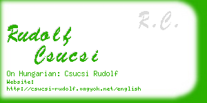 rudolf csucsi business card